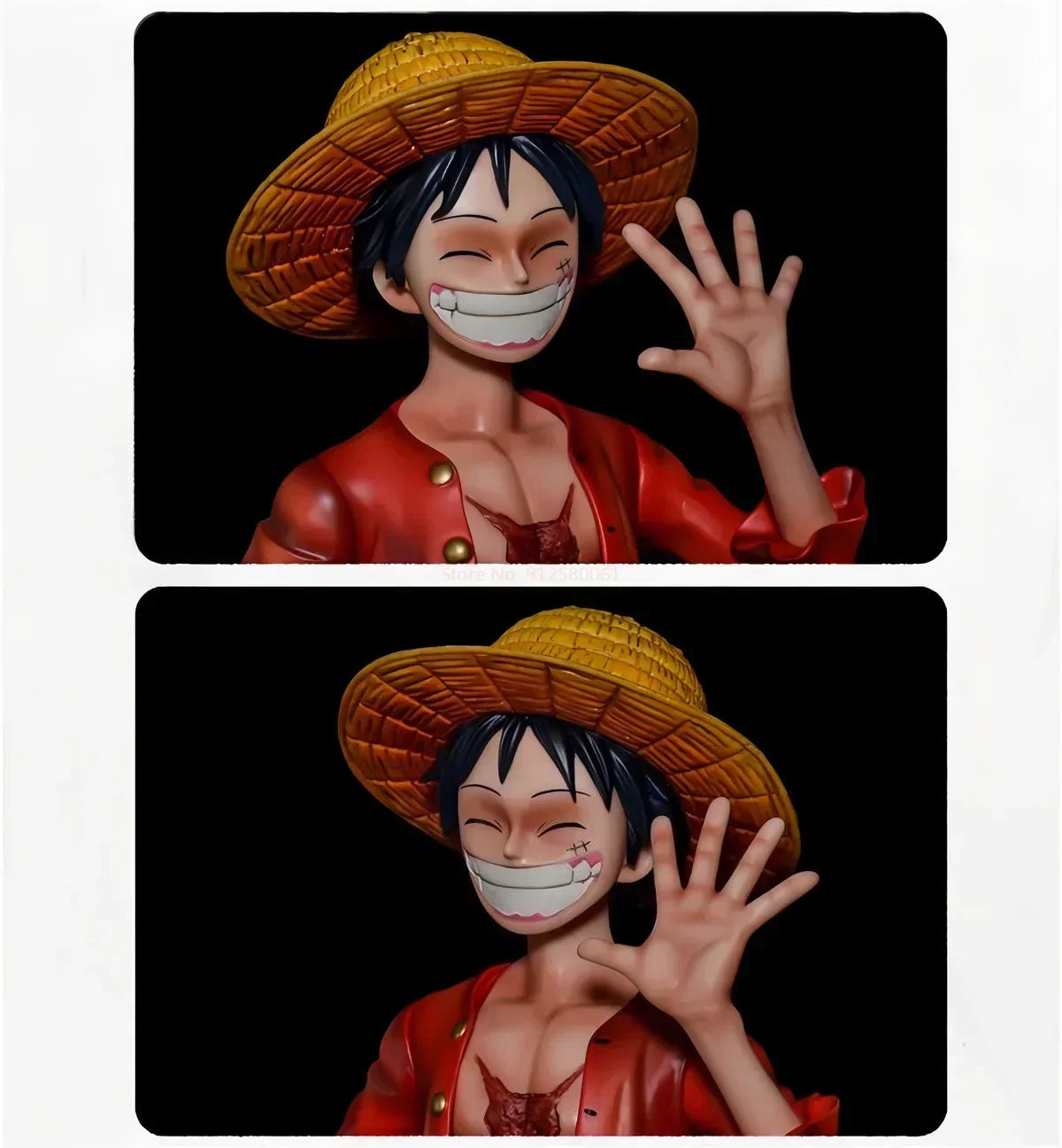 One Piece 42.5cm Straw Hat Monkey D. Luffy Figure – 1/4 Scale Large Smiley Anime Statue, Decorative Doll Toy Gift