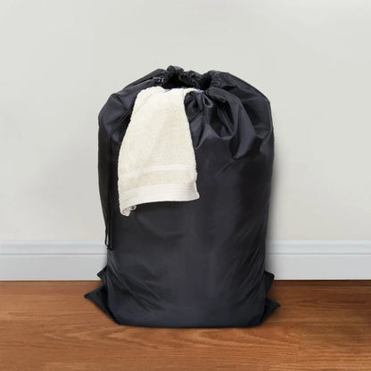 Large Heavy-Duty Polyester Laundry Bag — Drawstring Backpack for School & Camping