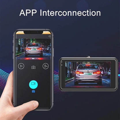 1080P WiFi Dual Camera Dash Cam — Front & Inside Car DVR with IR Night Vision, Loop Recording & Wide-Angle Lens