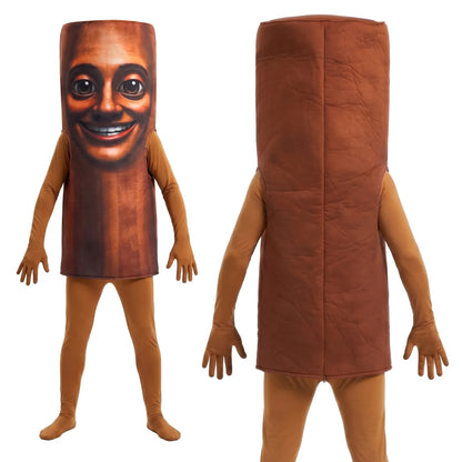 Tung Tung Tung Sahur Costume - 3D Printed Face Sponge Cosplay Outfit for Halloween & Performances