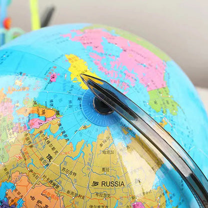 360-Degree Rotating Globe – Educational World Map for Students, Geography Teaching Aid & Kids Learning (30x21.5cm)