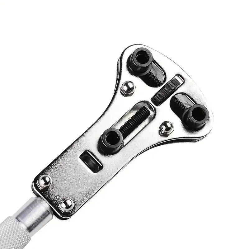 3-Claw Adjustable Watch Case Opener Wrench – Screw Back Repair Tool Kit