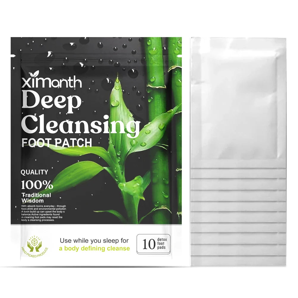 10PCS Herbal Detox Foot Patches – Deep Sleep & Stress Relief | Natural Foot Care Stickers for Body Detox & Relaxation