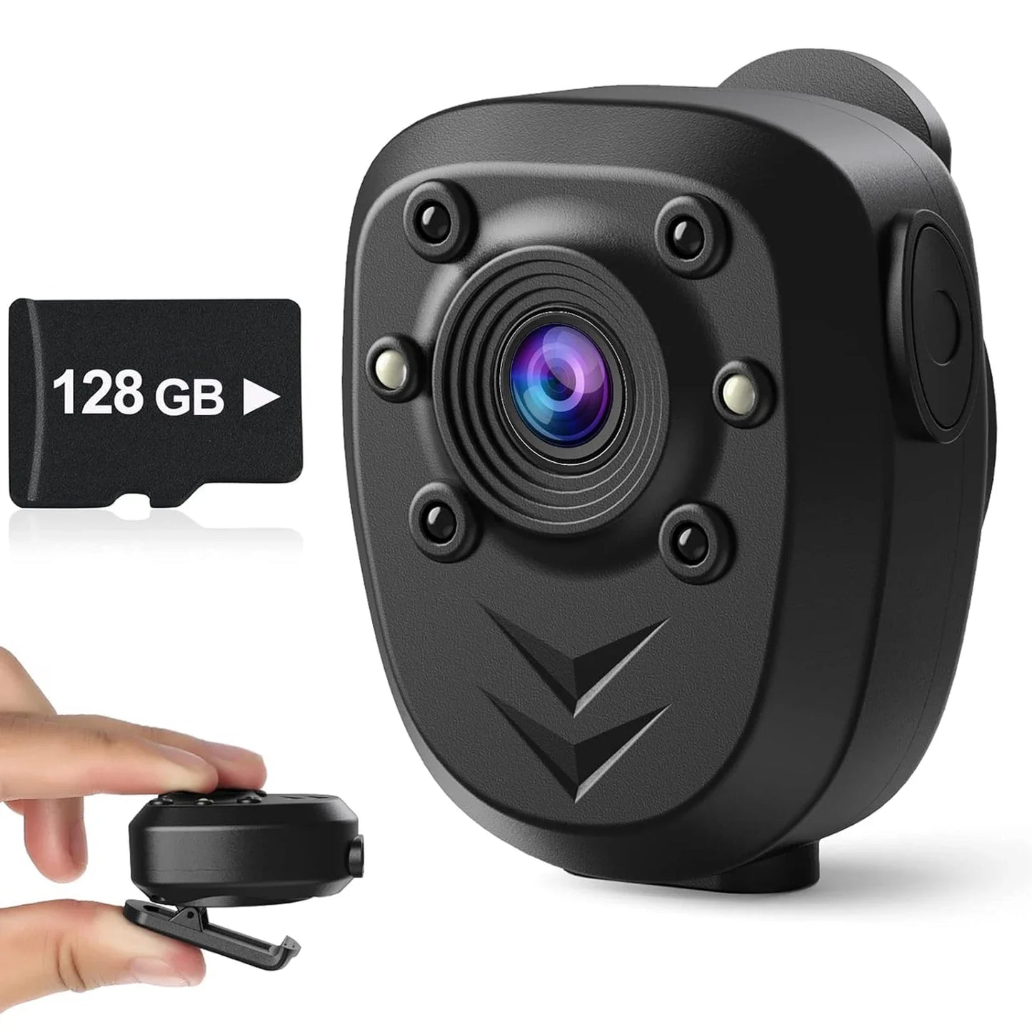 Mini Body Camera 1080P — HD Video Recorder with 32GB, Night Vision IR, Loop Recording & 4–6H Battery