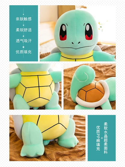 45cm Squirtle Plush Doll – Large Kawaii Pokémon Stuffed Turtle Pillow, Cute Christmas Gift Toy for Boys & Girls