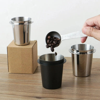 Stainless Steel Coffee Dosing Cup - Wear-Resistant Sniffing Mug for Espresso Machines, Available in 51mm, 53mm, 58mm