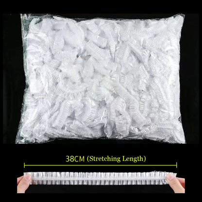 Disposable Transparent Plastic Food Cover Bags, Reusable Cling Film Wrap for Kitchen Storage, Freezing & Food Protection