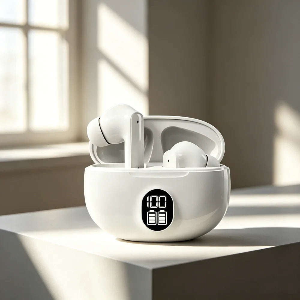 TWS Wireless Gaming Earbuds - Bluetooth Headphones with Microphone, Noise Reduction & HiFi Bass