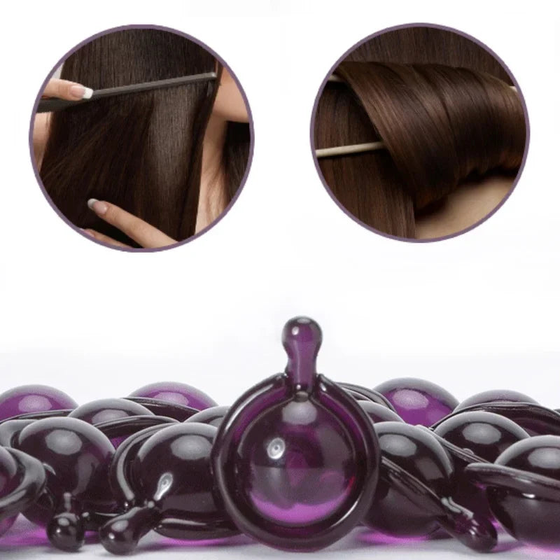 Smooth Silky Hair Vitamin Capsules: Keratin Complex Oil for Hair Care - Repair Damaged Hair with Anti Hair Loss Serum (5/10/15Pcs)