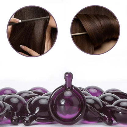 Smooth Silky Hair Vitamin Capsules: Keratin Complex Oil for Hair Care - Repair Damaged Hair with Anti Hair Loss Serum (5/10/15Pcs)