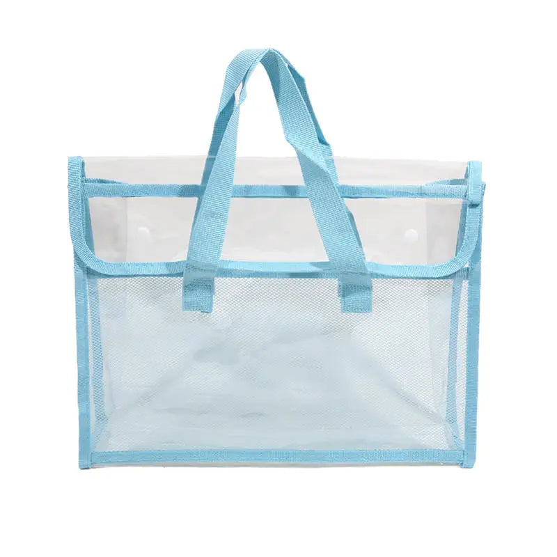 Large Capacity Waterproof Handheld Study Bag – Transparent PVC Exam & Test Paper Storage for Elementary School