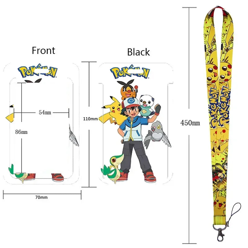Pikachu Neck Strap Lanyard for Keys – ID Badge Holder, Keychain, Key Rings, Fashion Accessory Gift