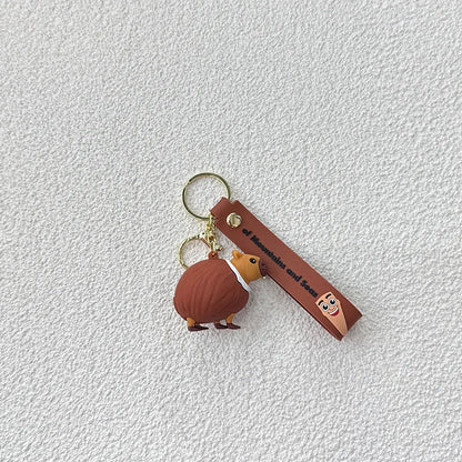Italian Brainrot Cartoon Keychain – Funny Tung Tung Tung Anime PVC Key Ring Pendant Gift