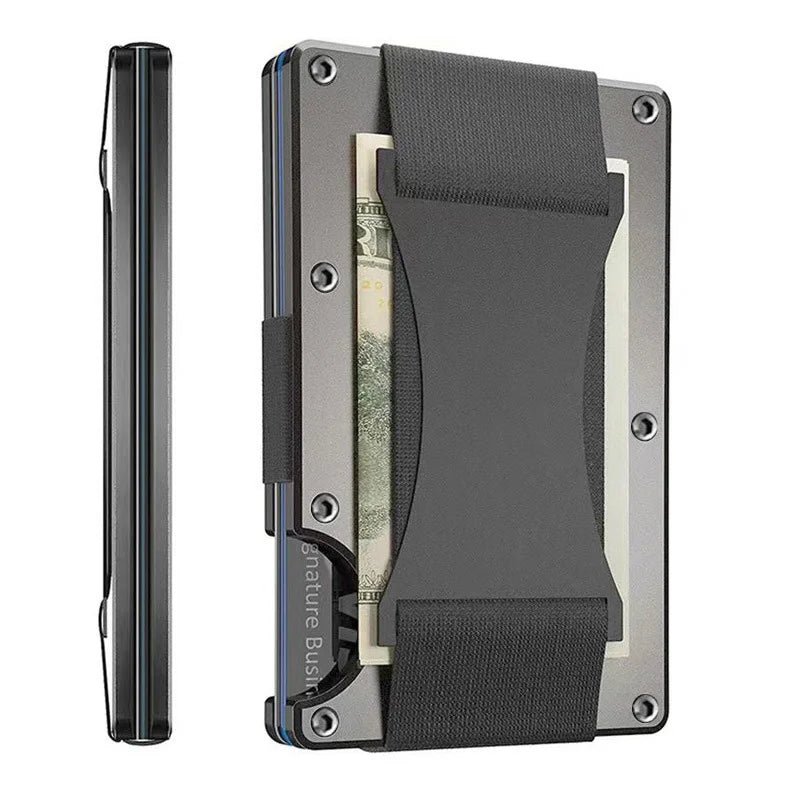 RFID Blocking Metal Wallet – Slim Aluminum Credit Card Holder & Money Clip for Business and ID, 2024 All Colors
