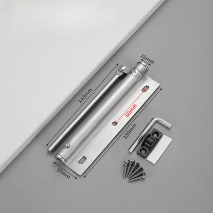 Lightweight Stainless Steel Automatic Door Closer – Quiet Residential Use with Screw Accessories