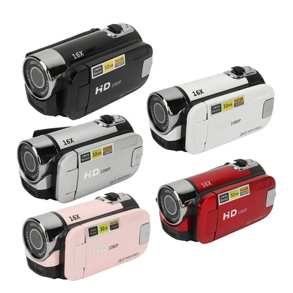 D90 1080P 16MP Digital Camera – 2.4" Rotatable Screen, 16X Zoom, HD Video Recorder with Fill Light