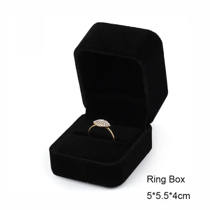 Black Velvet Jewelry Box - Full Range Storage for Rings, Earrings, Bracelets, Pendants, Necklaces, and Gifts