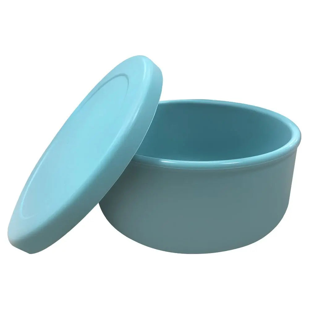 Circular Silicone Lunch Box (250ml/650ml) – Microwave Safe Fresh-Keeping Bento Box for Snacks, Salad & Meal Prep