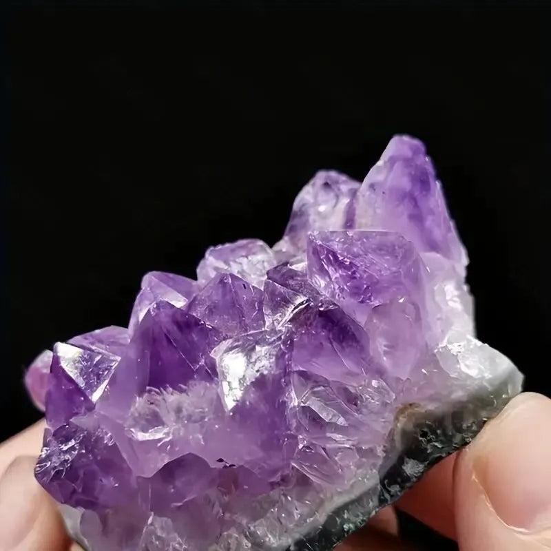 2PCS Natural Amethyst Healing Crystals — Energy Stones for Spiritual Treatment & Home Decoration