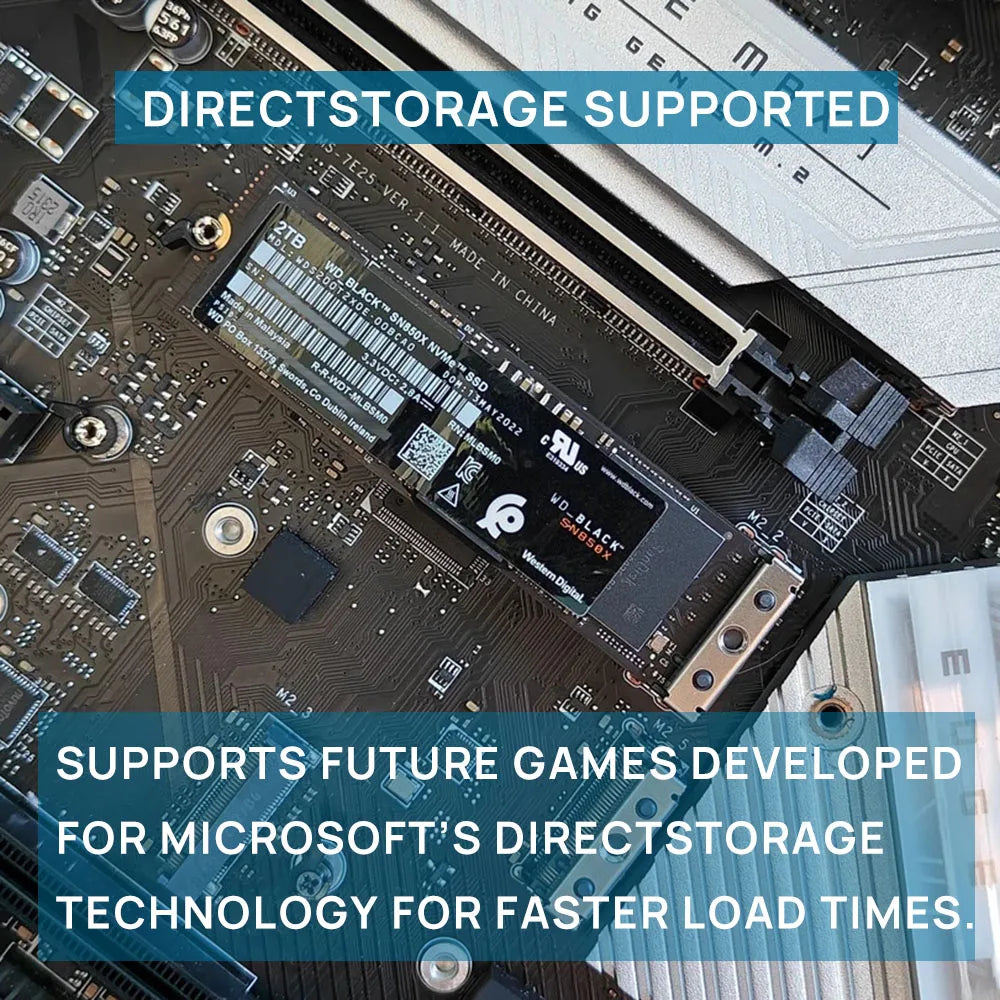 Western Digital SN850X WD_BLACK NVMe SSD – 1TB/2TB/4TB M.2 2280 PCIe Gen 4.0x4 Solid State Drive for Gaming, PC, Laptop & PS5