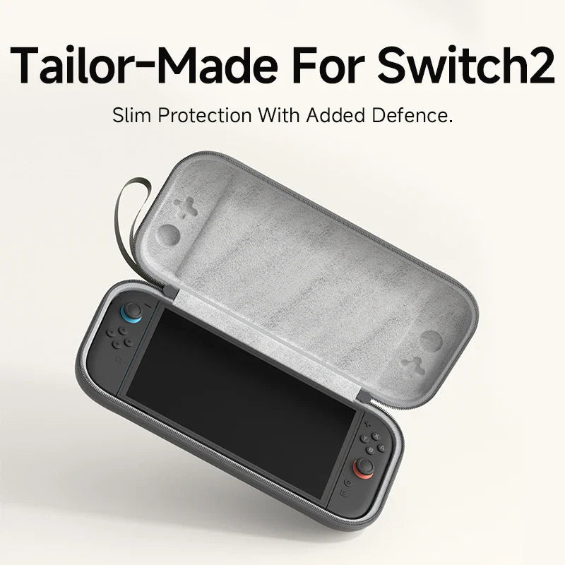 Hagibis Hard Shell Carrying Case for Switch 2 – Portable Travel Bag with 10 Game Cartridge Slots & Protective Cover