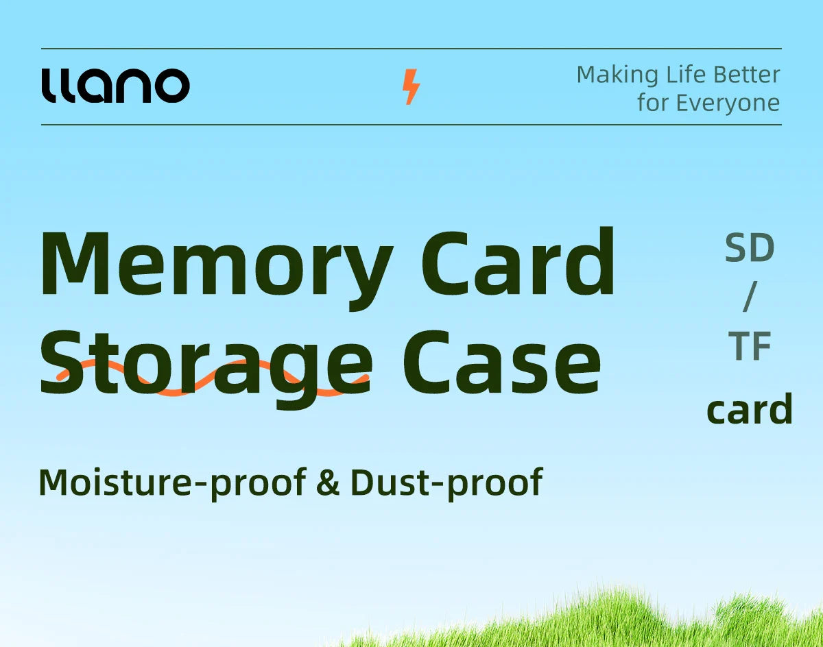 Llano Memory Card Case – Water-Resistant & Anti-Shock Holder for SD, Micro SD & TF Card Storage Organizer