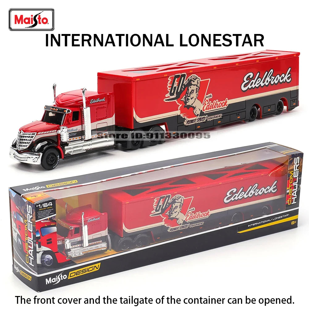 Maisto 1:64 Mack Anthem & LoneStar Trailer Model — Alloy Diecast Transport Simulation Car Collection