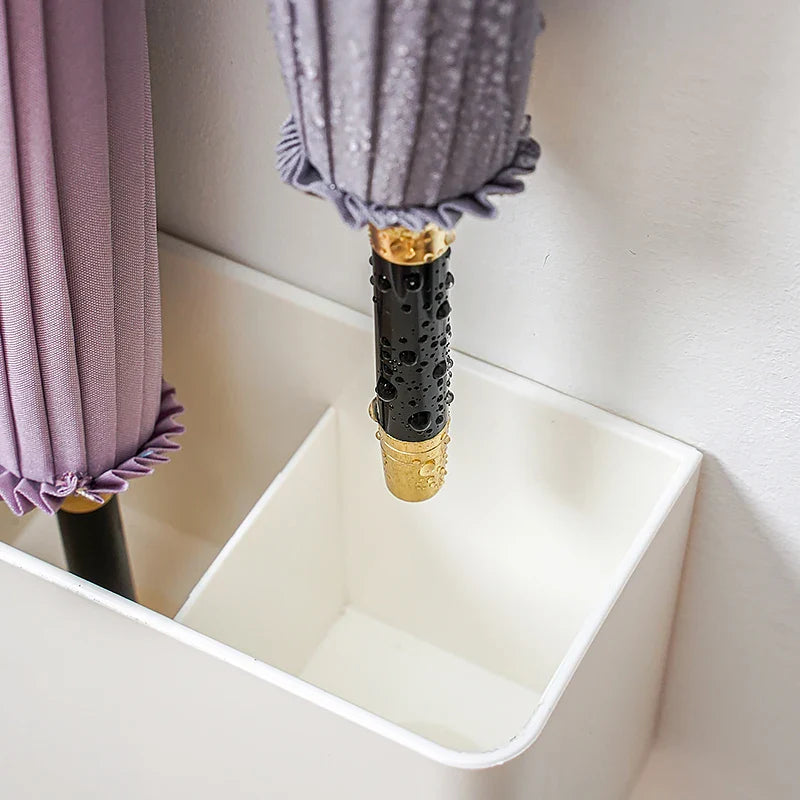 Multi-Functional Wall Mounted Umbrella Holder - Nail-Free Fastener Style Household Storage Rack