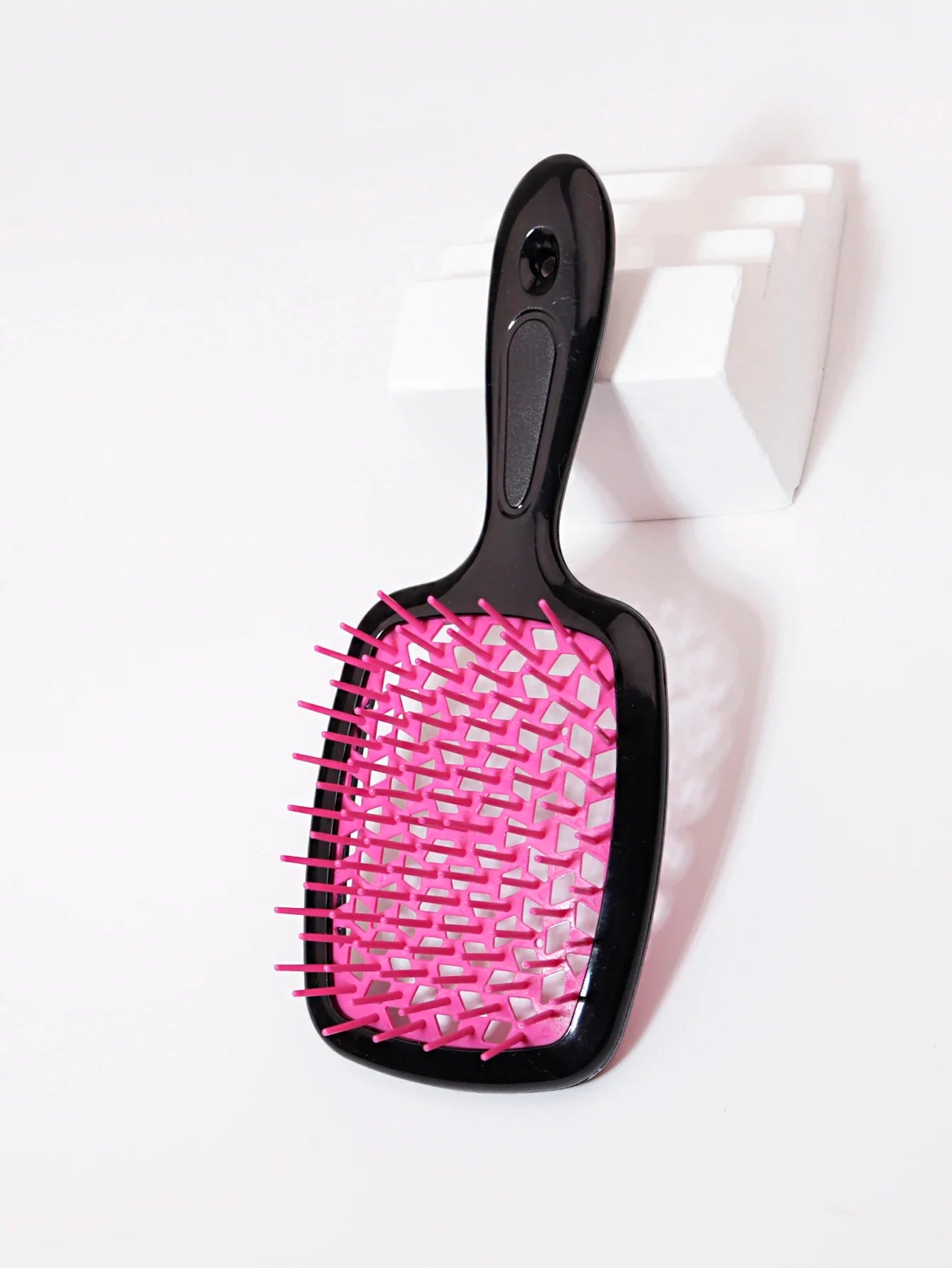 Tangled Hair Combing Massage Brush — Hollow Curly Hair Salon Brush for Real Hair & Wigs