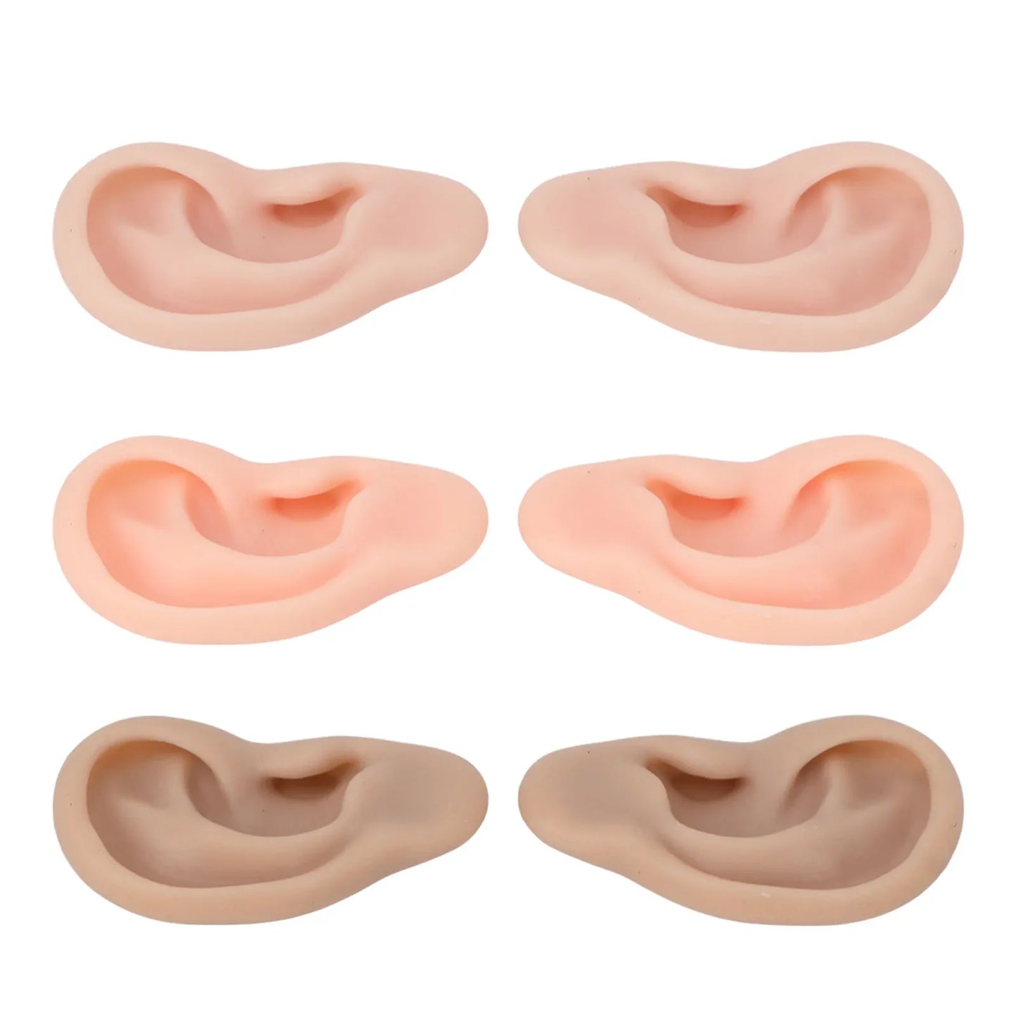 Soft Silicone Ear Model – Flexible Piercing Practice & Earring Display Training Mannequin for Jewelry Showcase & Ear Piercing Practice