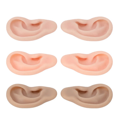 Soft Silicone Ear Model – Flexible Piercing Practice & Earring Display Training Mannequin for Jewelry Showcase & Ear Piercing Practice