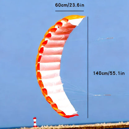 Dual Line Stunt Kite - Nylon Parafoil Power Kite for Beach, Surf, and Beginner Flying Sports
