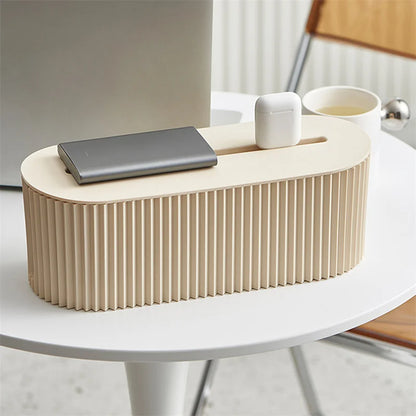 Nordic Cable Management Box – Plug Board Storage Case and Wire Organizer for Router, Socket, and Desktop Accessories