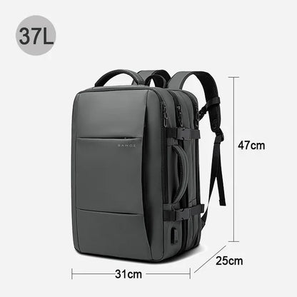 BANGE Expandable Men’s Waterproof Laptop Backpack – 17.3" Large Capacity Hiking & Travel Bag