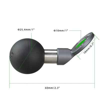 FANAUE 1'' Ball Mount Base: Aluminum Alloy Rearview Mirror Holder for Bike/Motorcycle - 1 Inch Ball Socket Angled Bolt Head Adapter