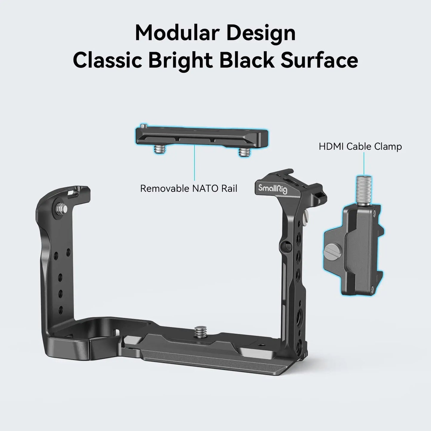SmallRig Camera Cage for Sony FX30/FX3 – Rig Kit with Cable Clamp, Cold Shoe & NATO Rail Accessories (Model 4183)