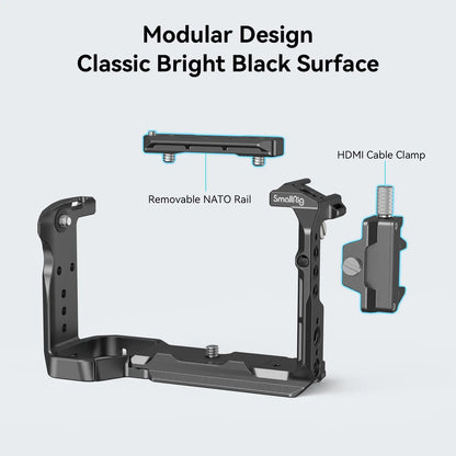 SmallRig Camera Cage for Sony FX30/FX3 – Rig Kit with Cable Clamp, Cold Shoe & NATO Rail Accessories (Model 4183)