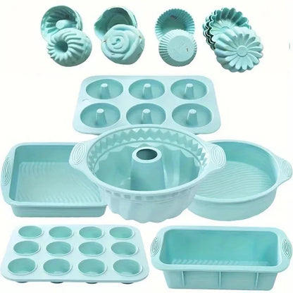 30 Piece Silicone Baking Set - Nonstick Muffin, Cupcake, and Toast Molds for Versatile Baking