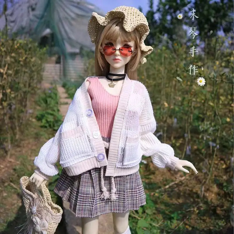 60cm BJD Doll Clothes – Cute Kawaii Outfits for 1/3, 1/4 & 1/6 Dolls, Variety of Accessories for Children’s Toys