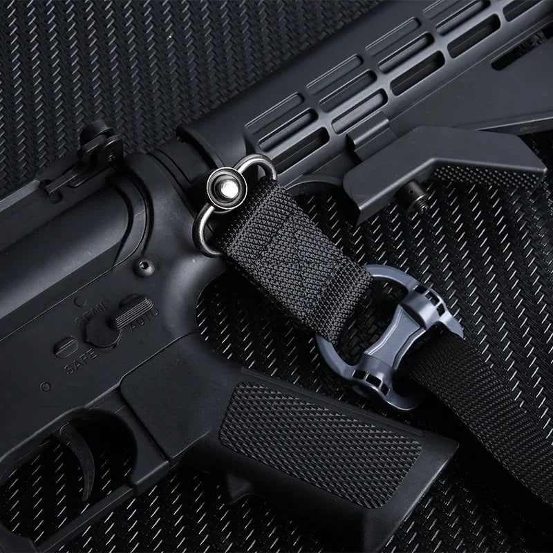 Adjustable MS4 Rifle Sling — QD Metal Swivel, 2-Point Tactical Nylon Strap for Airsoft, Hunting & Multi-Mission Weapon Use