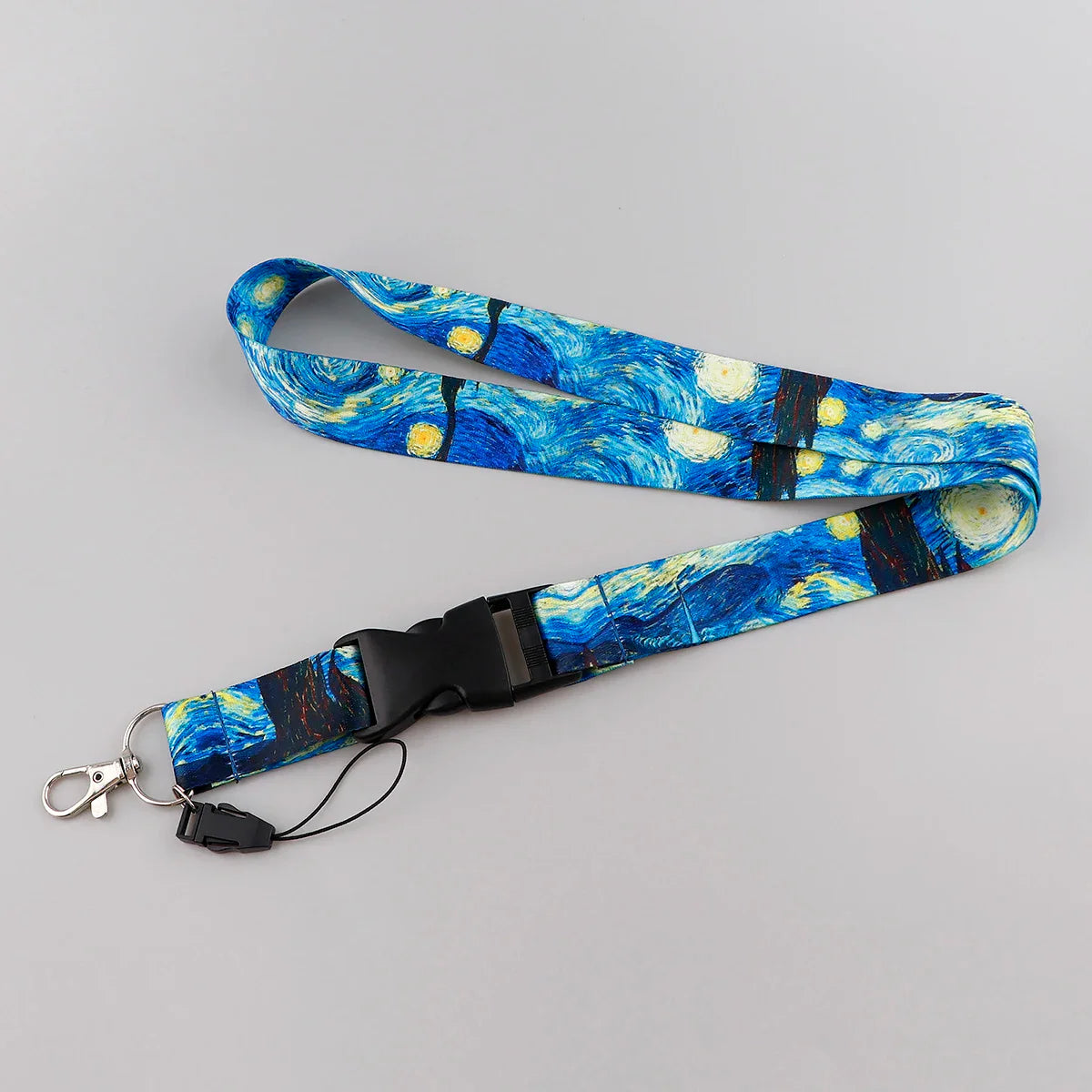 Van Gogh Starry Night Art Neck Strap Lanyard – Keychain Badge Holder for ID, Credit Card & Keys Accessories