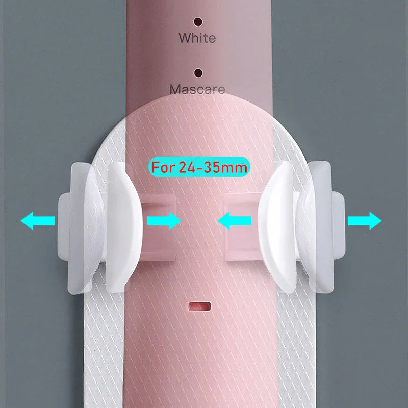 Adjustable Silicone Toothbrush Holder - Non-slip Wall Mount for Electric Toothbrushes ( Adapts to 99% of Models )