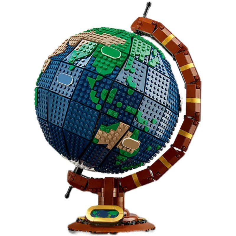 2585PCS Globe Map Building Block Set – Creative MOC Model Toy for Children’s Educational Assembly & Birthday Gift