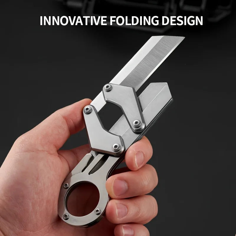 Creative Outdoor Folding Knife – Full Steel Sharp & Durable Blade for Camping, Barbecue, Mountaineering, Survival & Box Opening