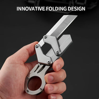 Creative Outdoor Folding Knife – Full Steel Sharp & Durable Blade for Camping, Barbecue, Mountaineering, Survival & Box Opening