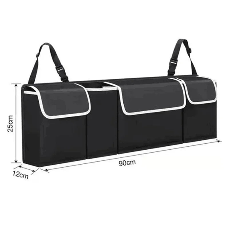 Car Trunk Organizer & Backseat Storage Bag – High Capacity Multi-Use Oxford Seat Back Organizer for Automobile Interior