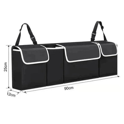 Car Trunk Organizer & Backseat Storage Bag – High Capacity Multi-Use Oxford Seat Back Organizer for Automobile Interior