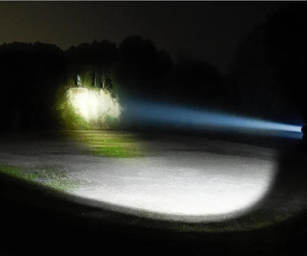 LED Tactical Hunting Flashlight - USB Rechargeable, Waterproof Torch Lamp, Professional Shooting & Night Scout Lights Set