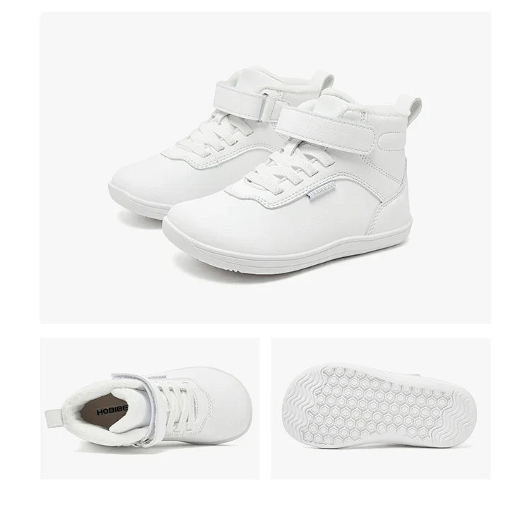 HOBIBEAR Kids Winter Shoes – Wide Toe Box Faux Fur Lined Ankle Sneakers for Boys & Girls