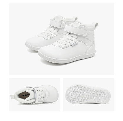 HOBIBEAR Kids Winter Shoes – Wide Toe Box Faux Fur Lined Ankle Sneakers for Boys & Girls